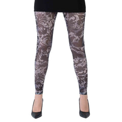 גרביון ללא רגל בהדפס תחרה מלכותית