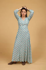 שמלת ויסקוזה כפתור