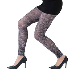 גרביון ללא רגל בהדפס שיש מונוכרומי