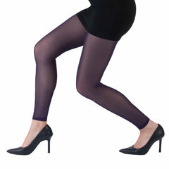 גרביון ללא רגל בצבע סגול חציל