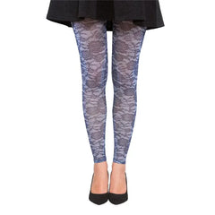 גרביון ללא רגל בהדפס שושנים תחרה ( כחול על תכלת)