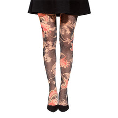 גרביון עם רגל בהדפס ויקטוריאני אצילי