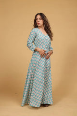 שמלת ויסקוזה כפתור