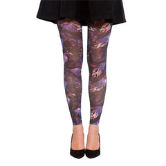 גרביון ללא רגל בהדפס נוצות מעוצבות